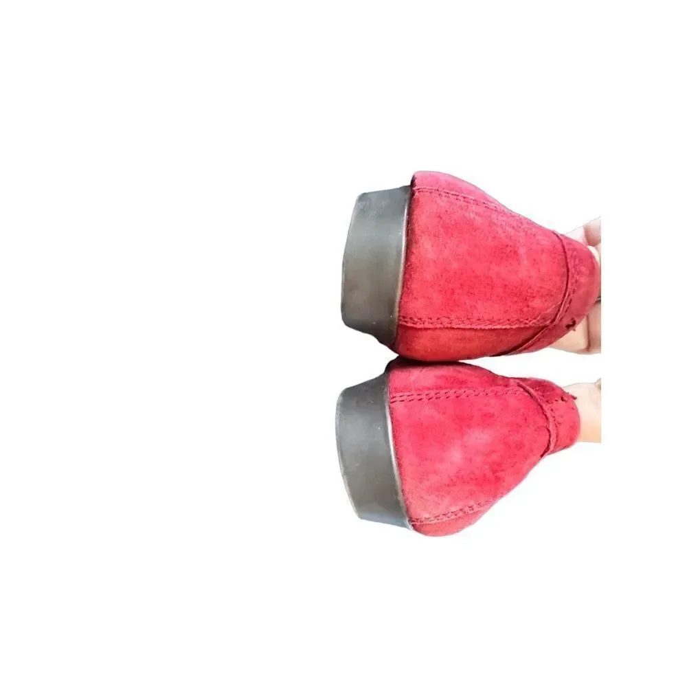 Aerosoles Red Suede Slip On Loafers